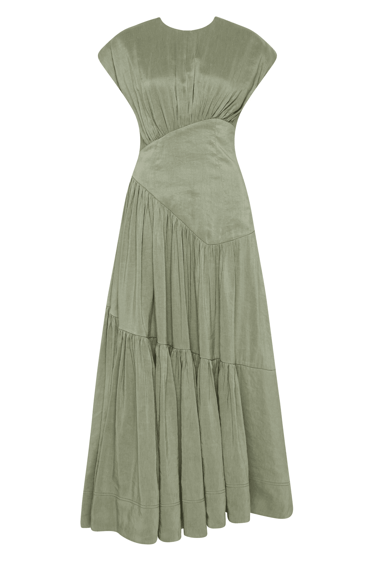 Aje Reflection Dress Oakmoss Size 8 - Image 4