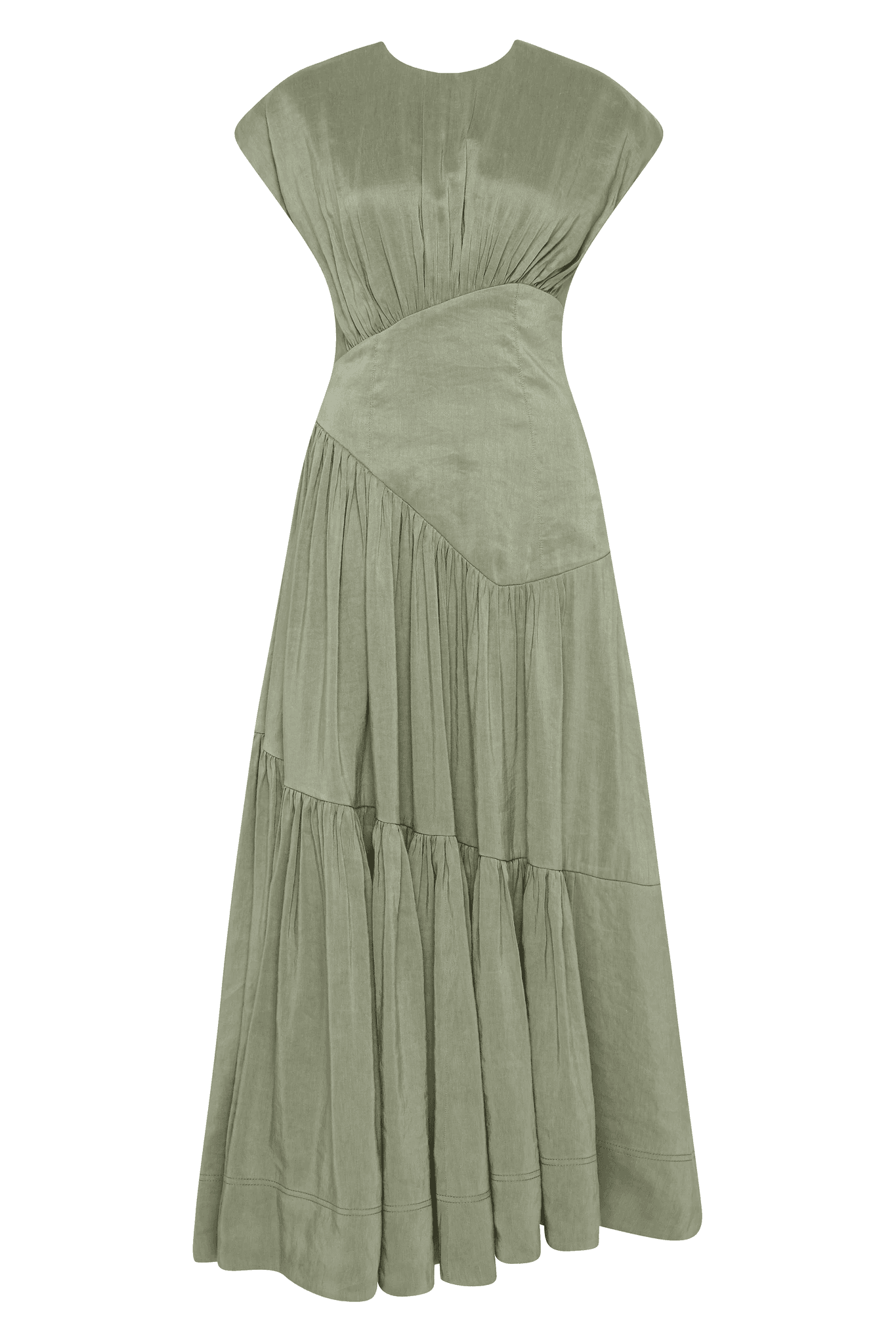 Aje Reflection Dress Oakmoss Size 8 - Image 4