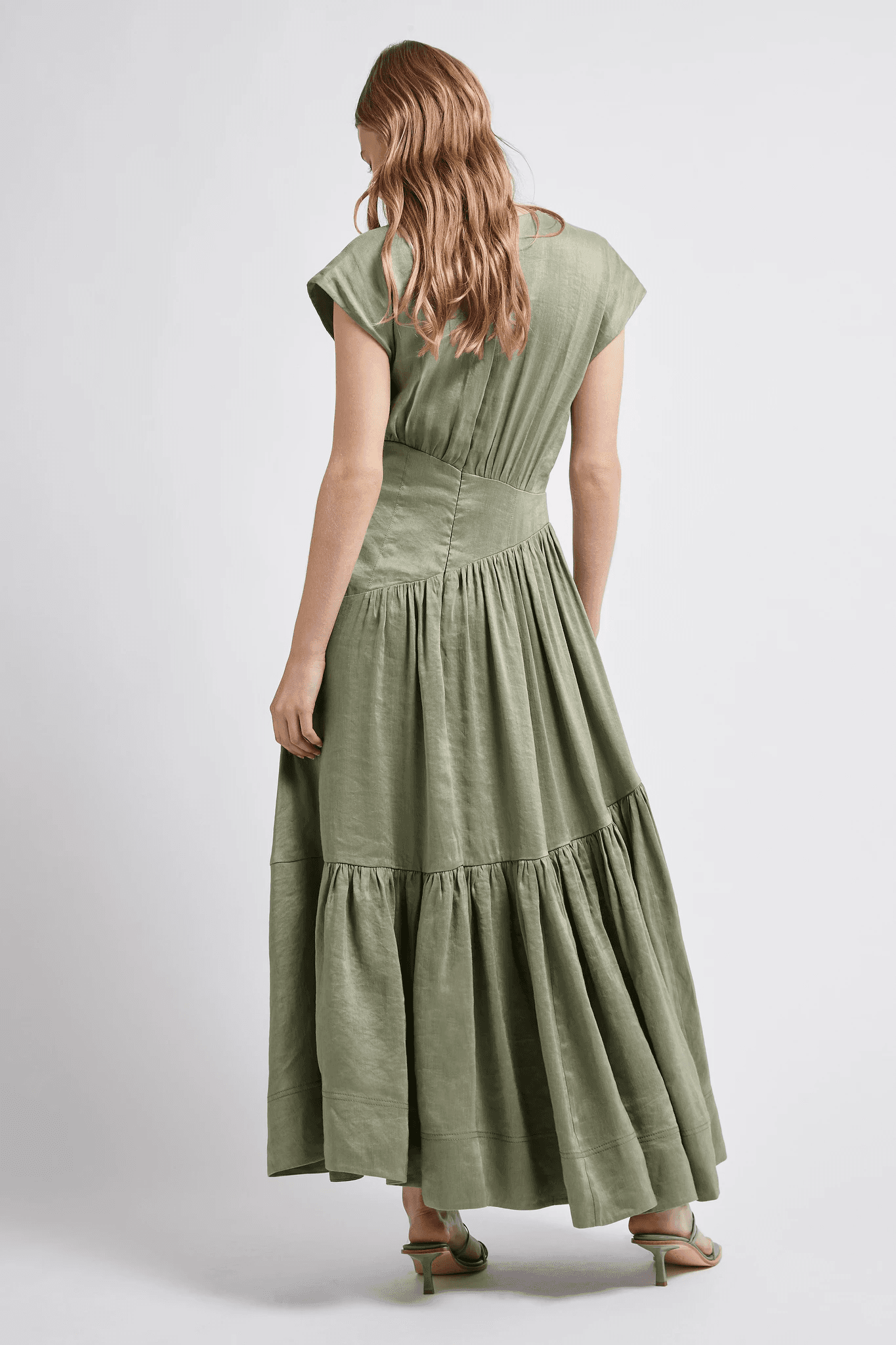 Aje Reflection Dress Oakmoss Size 8 - Image 3