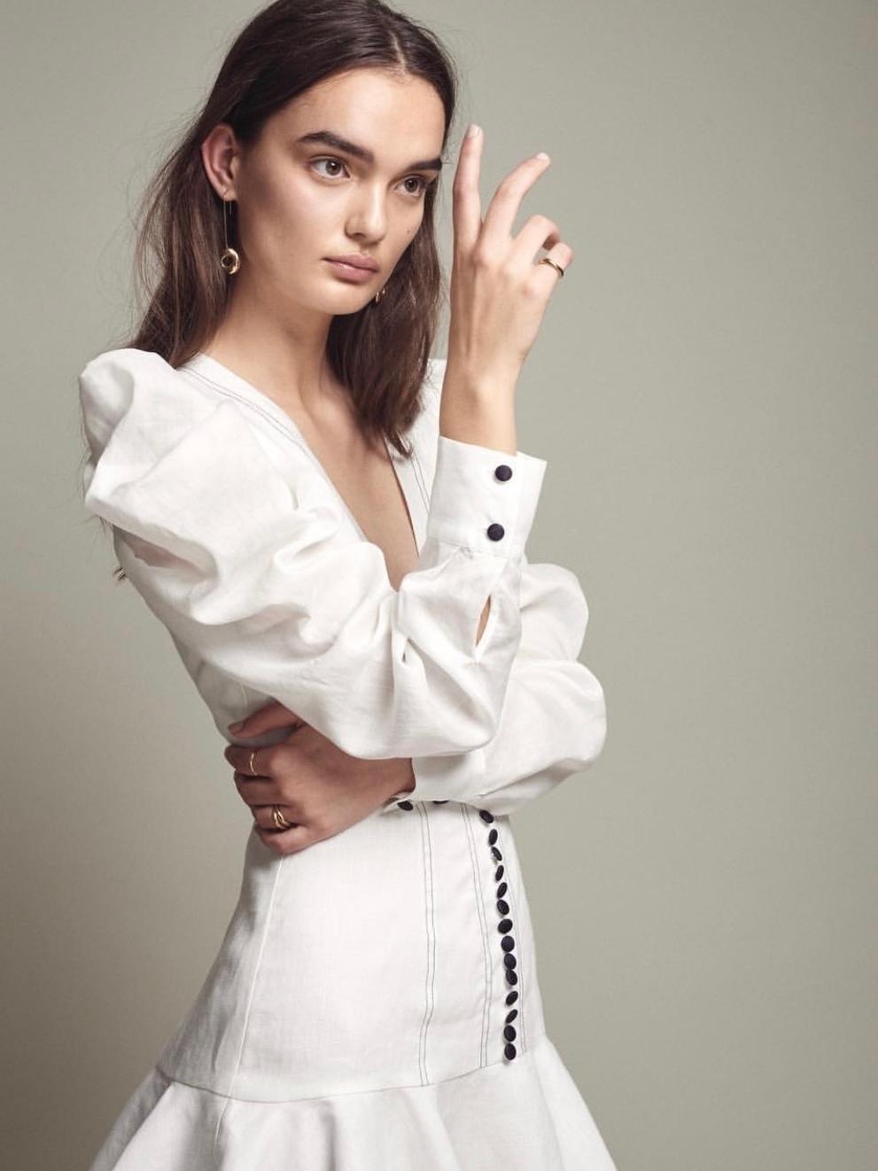 Joslin Norah Dress White Size 6 for rent on The Volte - main image