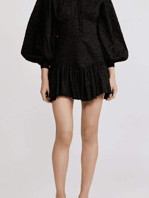 Acler Bastia Mini Dress Black Size 6 for rent on The Volte - main image