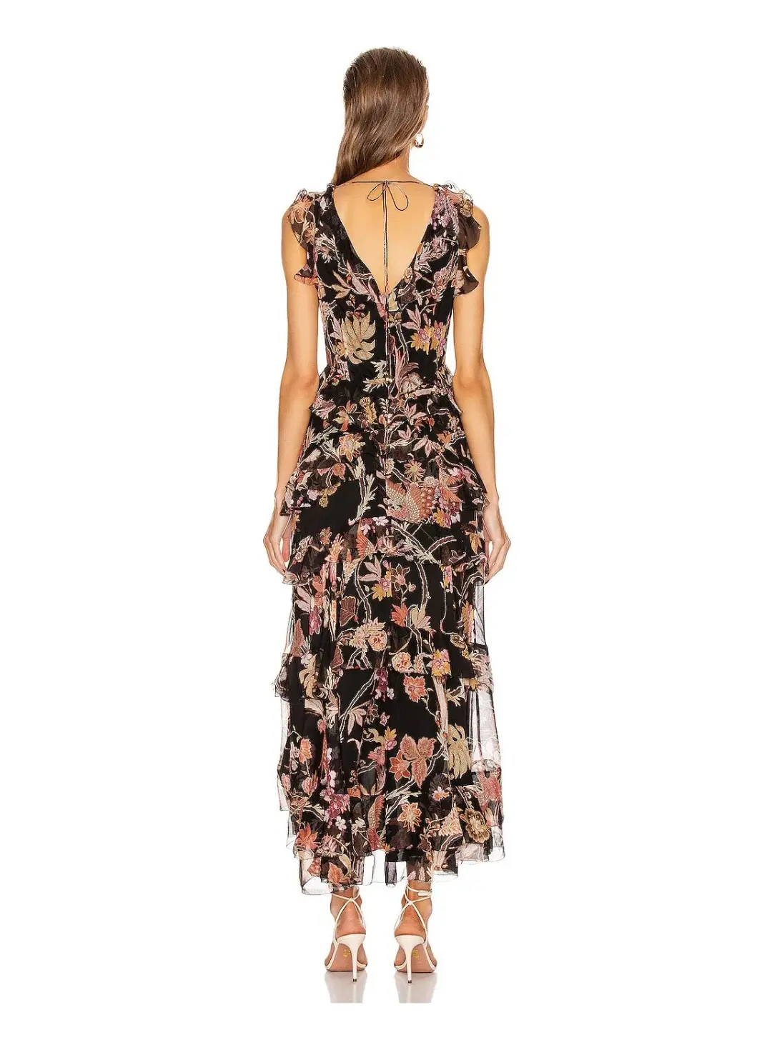 Zimmermann Wavelength Frilled Midi Dress Black Pheonix Size 12 for rent on The Volte - main image