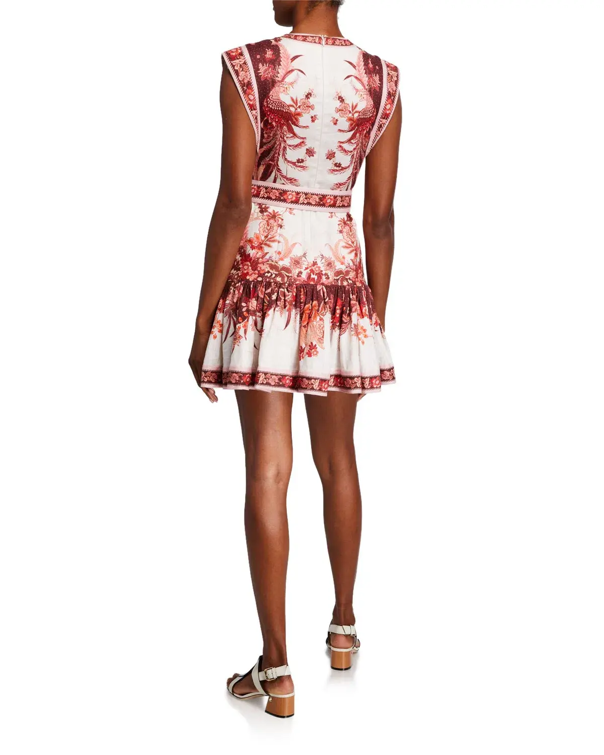 Zimmermann Wavelength Fluted Mini Dress Print Size 0 / AU 8 - Image 3