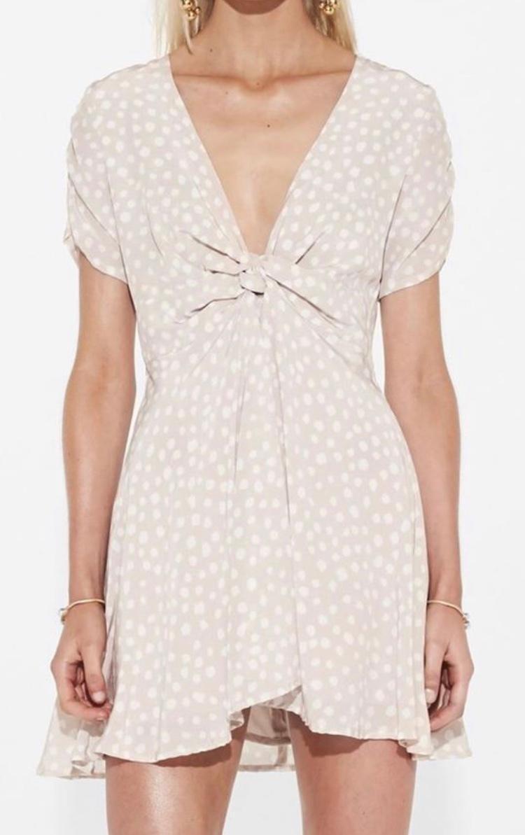Sir the Label The Valentina Mini Dress Cream Size 10 - Image 2