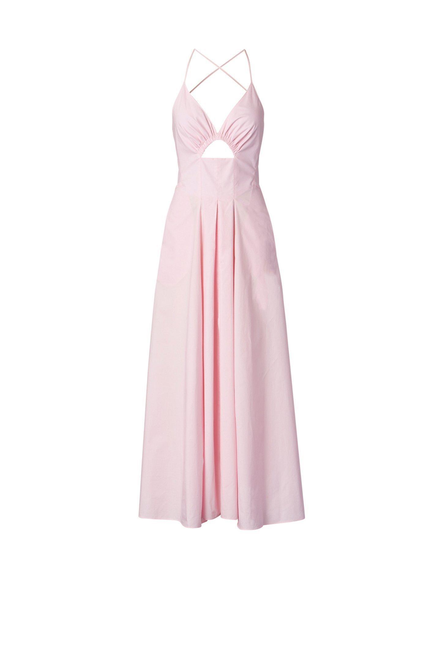 Scanlan Theodore Cotton Strappy Dress Pale Pink Size 8 - Image 7