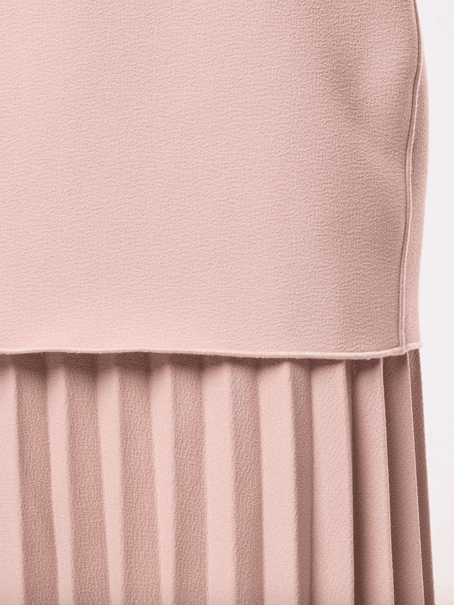Dion Lee Linear Crepe Pleated Midi Dress Pink Size 6 for rent on The Volte - main image