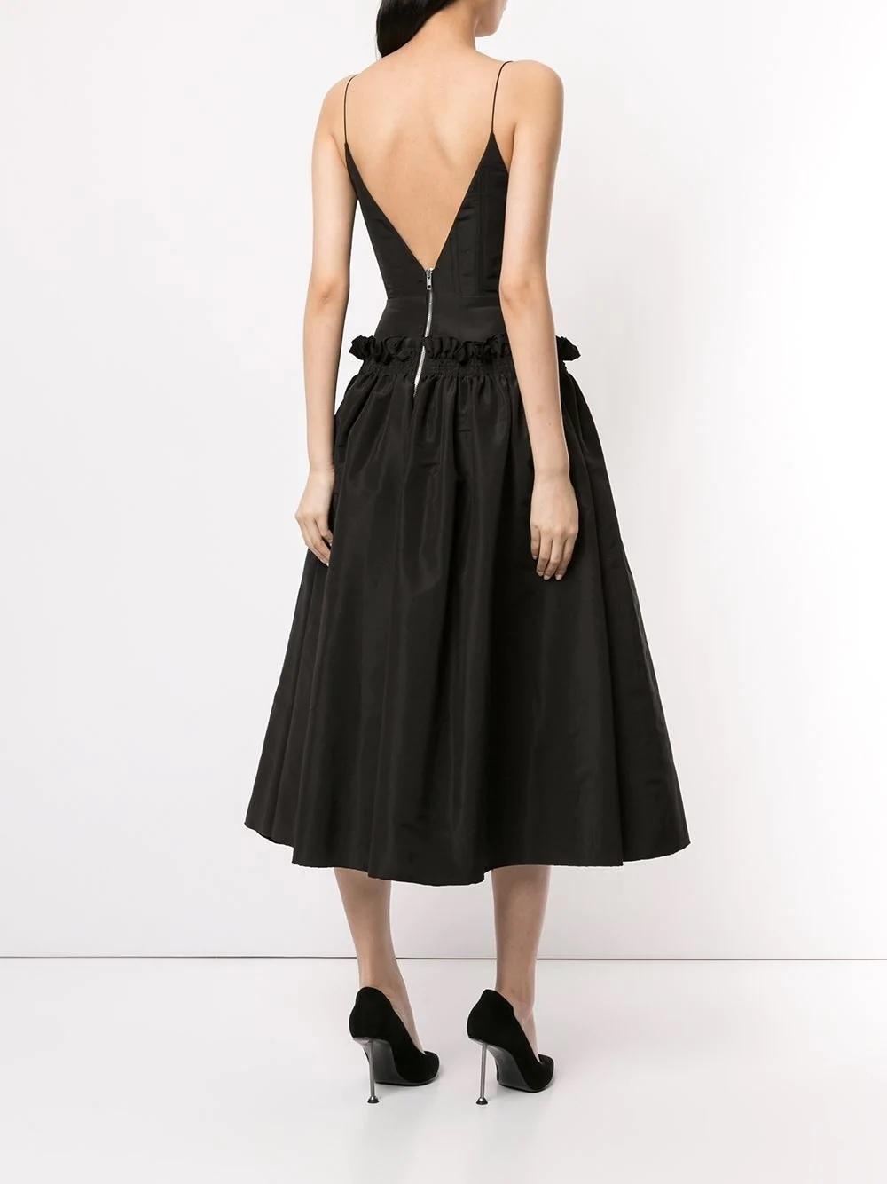 Alex Perry Abigail Midi Dress Black Size 8 for rent on The Volte - main image