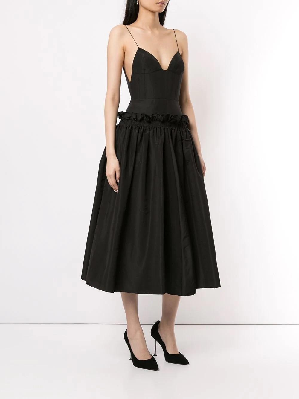 Alex Perry Abigail Midi Dress Black Size 8 for rent on The Volte - main image