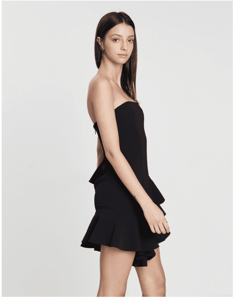 By Johnny Lily Strapless Flounce Mini Dress Size 10 - Image 2