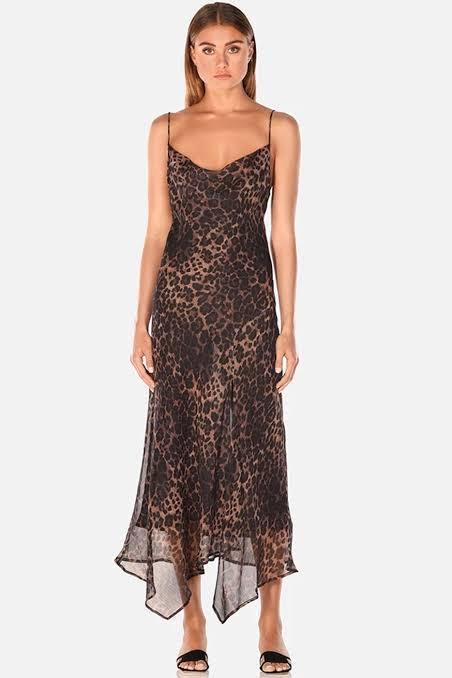 Misha Johanna Midi Dress Print Size 10 - Image 2