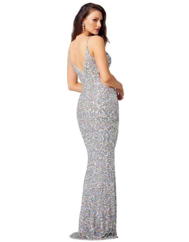 Tania Olsen Anastasia Gown silver size 10 - Image 2