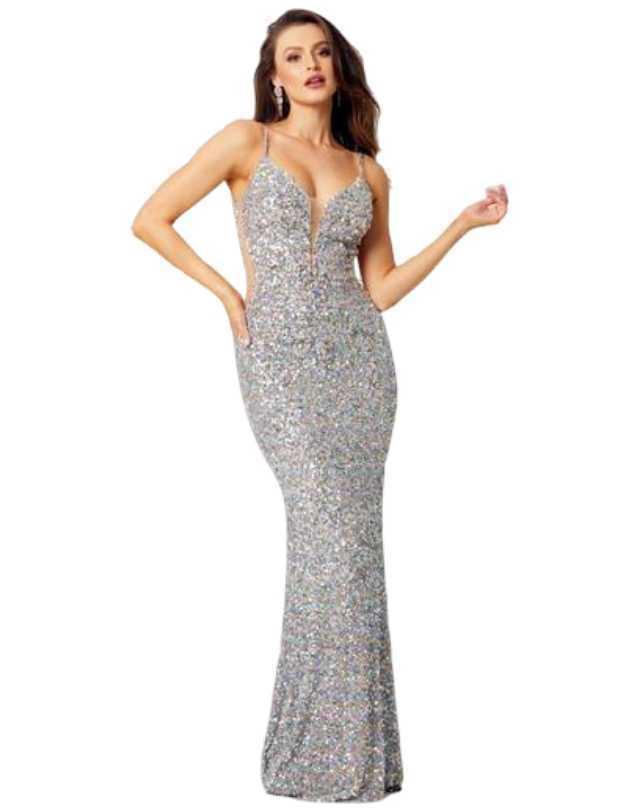 Tania Olsen Anastasia Gown silver size 10 - Image 1