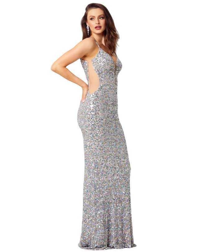 Tania Olsen Anastasia Gown silver size 10 - Image 3