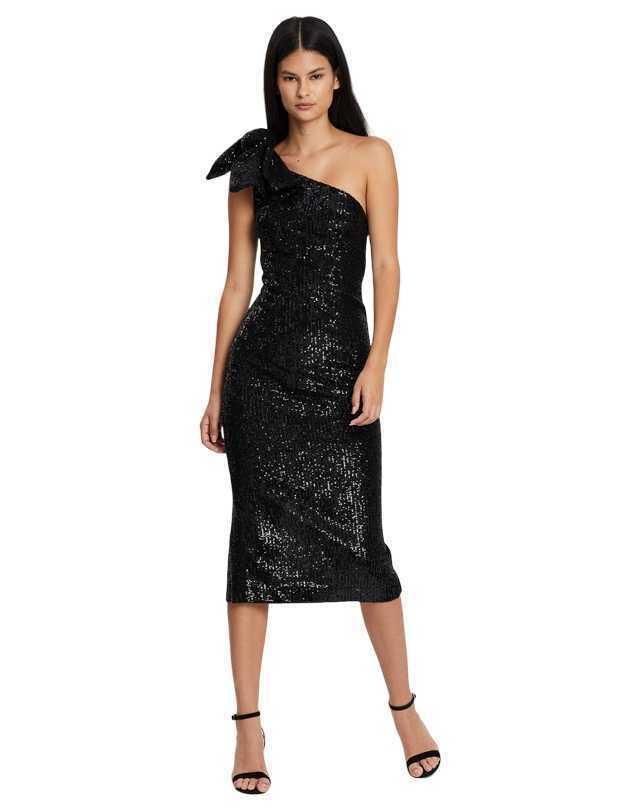 By Johnny Astrid Shine Tied-Up Midi black size 10 - Image 1