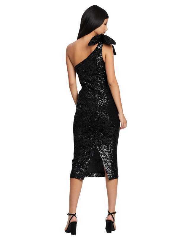 By Johnny Astrid Shine Tied-Up Midi black size 10 for rent on The Volte - main image