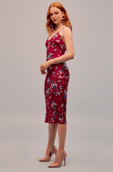 Keepsake The Label Cherished Midi Dress in Raspberry Bloom Floral Size 10 - Image 1