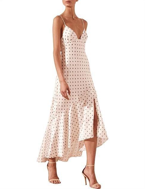 Shona Joy Luciana Bias Frill Midi Dress Size 6 - Image 1
