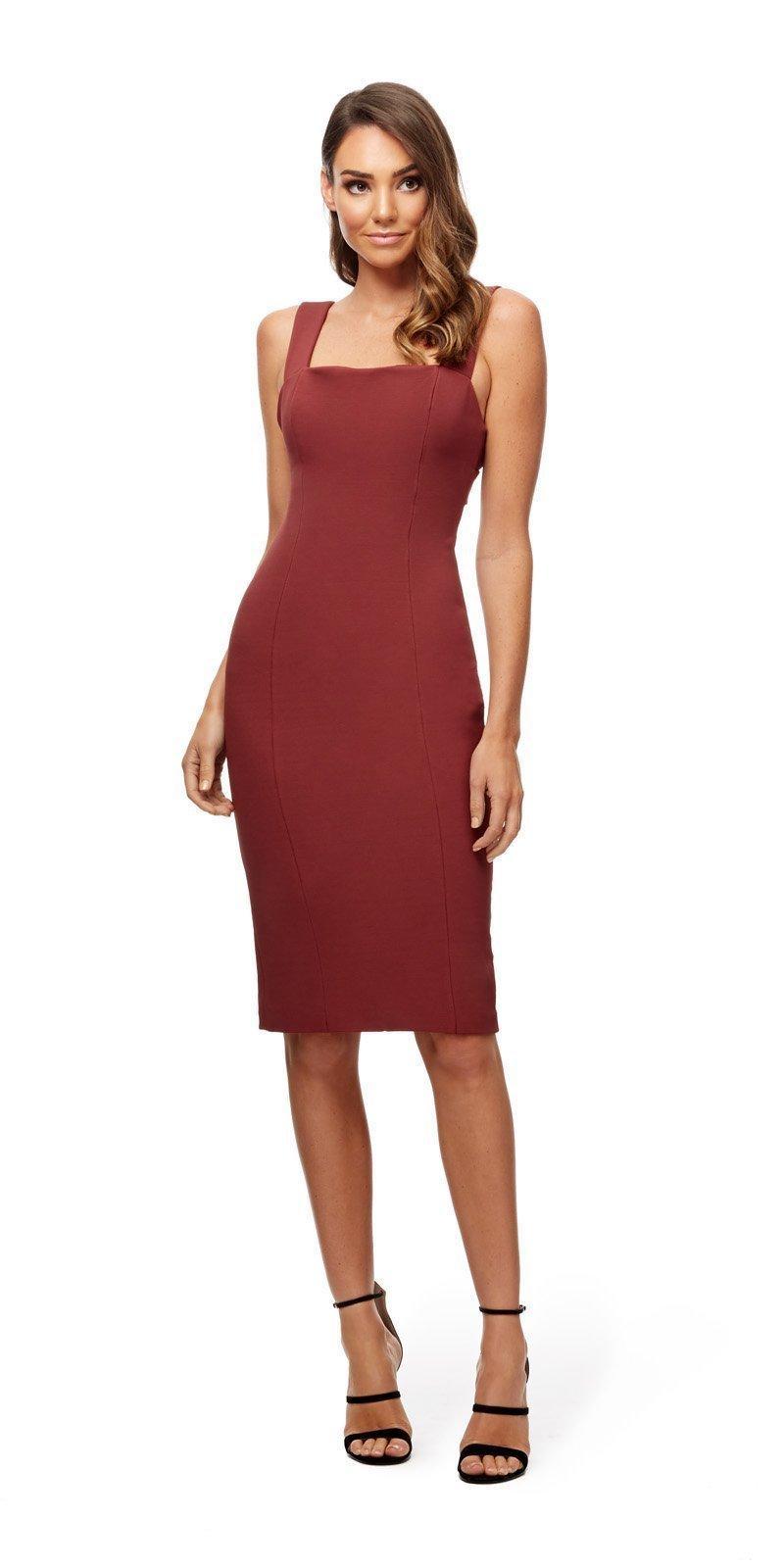 Kookai Roxy Dress Burgundy Size 6 - Image 1