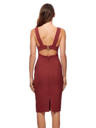 Kookai Roxy Dress Burgundy Size 6 - Image 2