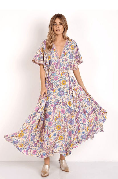 Spell & The Gypsy Lovebird Half Moon Gown Chamomile size 10 - Image 1