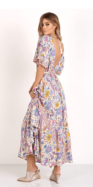 Spell & The Gypsy Lovebird Half Moon Gown Chamomile size 10 - Image 2