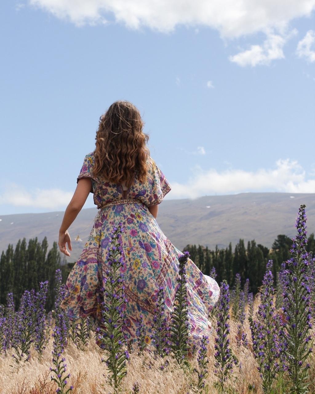 Spell & The Gypsy Lovebird Half Moon Gown Chamomile size 10 - Image 3