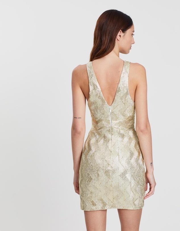 Manning Cartell No Filter Mini Dress Gold Size 8 for rent on The Volte - main image