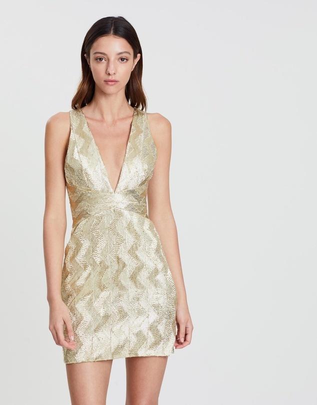 Manning Cartell No Filter Mini Dress Gold Size 8 - Image 1