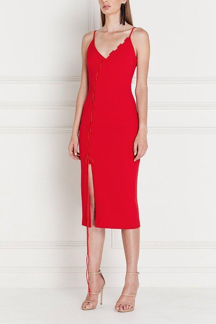Asilio Arnoux Loop and Tie Dress Red Size 6 - Image 1