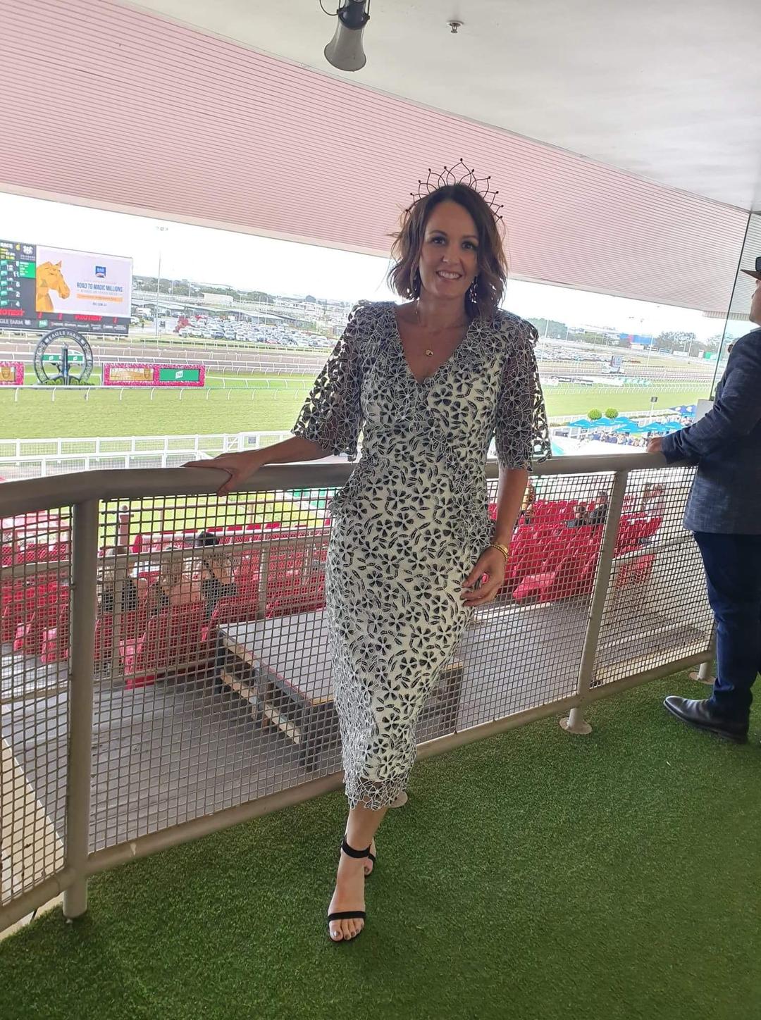 Pasduchas Chloe MIDI Ruffle Dress size 10 for rent on The Volte - main image