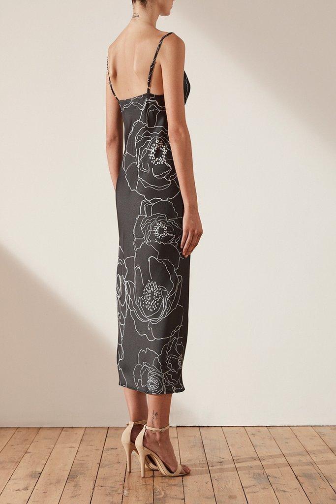Shona Joy Lucca Bias Slip Midi Dress Black Size 8 - Image 3
