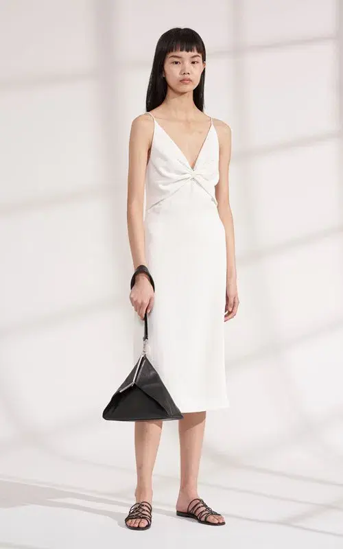 Dion Lee Pierced Slip Dress Cream Size 4 - Image 1