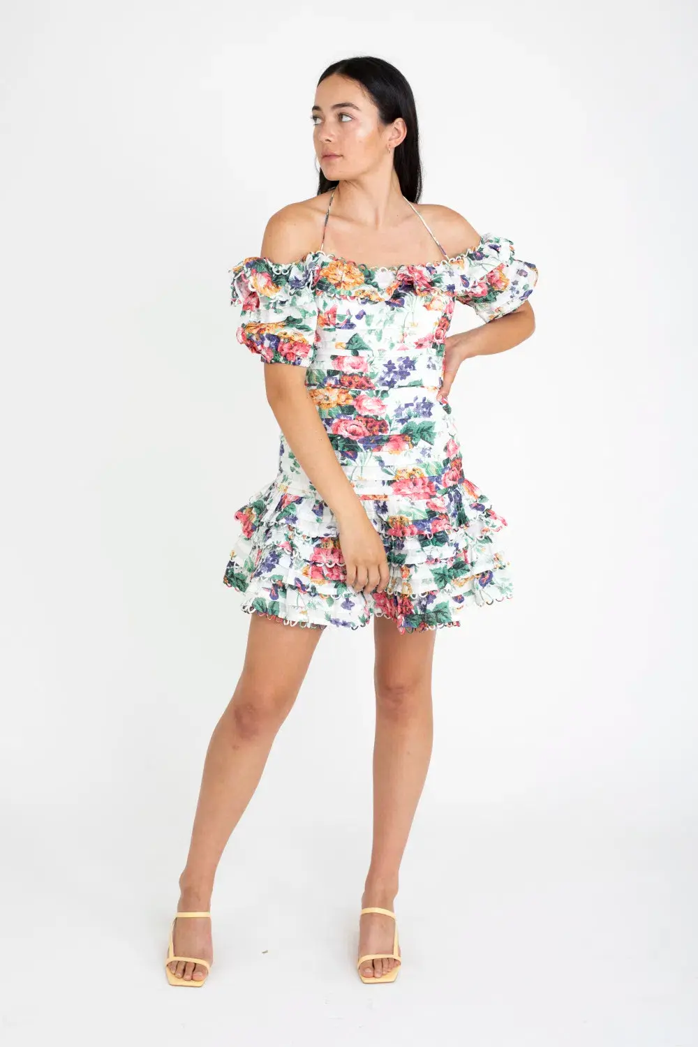 Zimmermann Allia Pintuck Short Dress Floral Size 1 / Au 10  - Image 1
