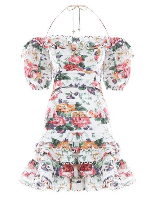 Zimmermann Allia Pintuck Short Dress Floral Size 1 / Au 10  - Image 5