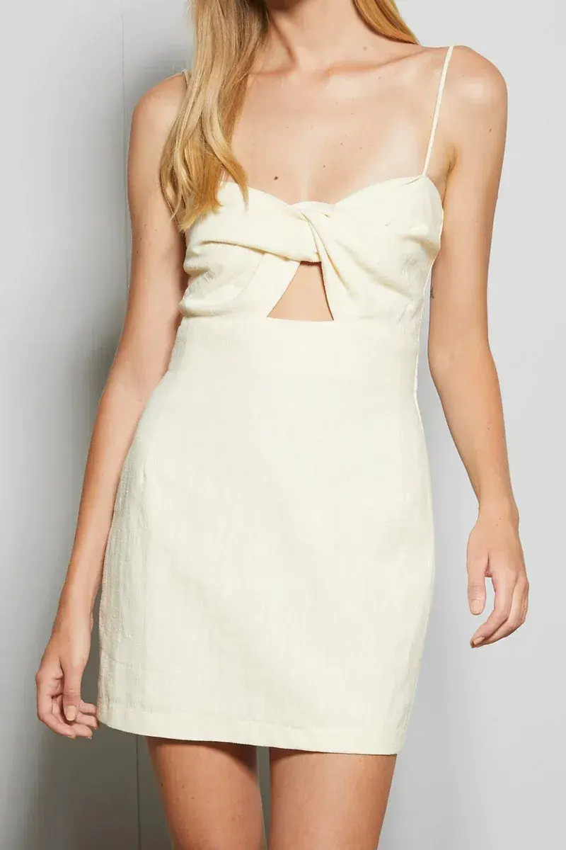 Bec and Bridge Ana Mini Dress Butter Yellow Size 14 - Image 2