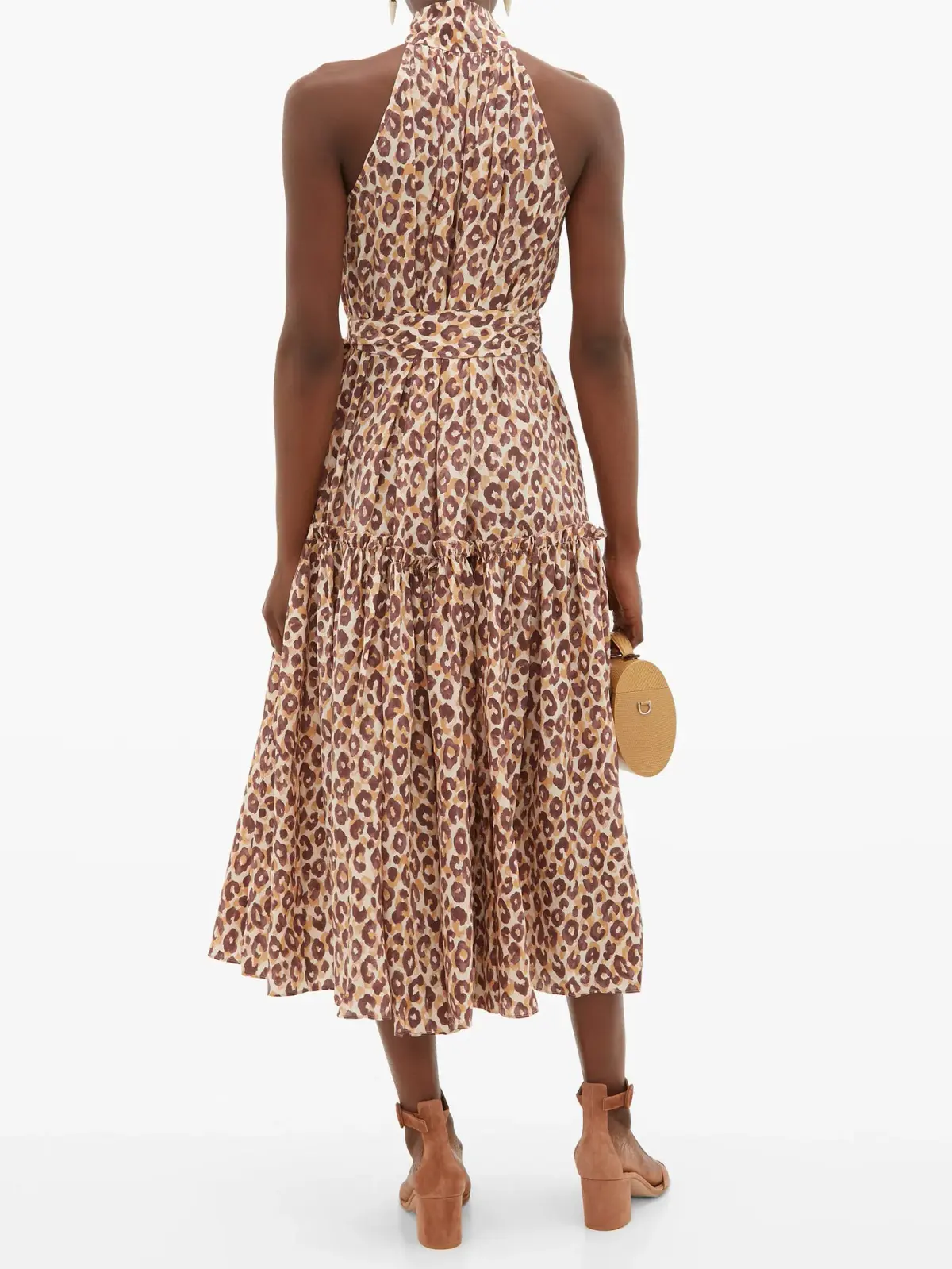 Zimmermann Silk Swing Midi Dress Print Size 12 - Image 2
