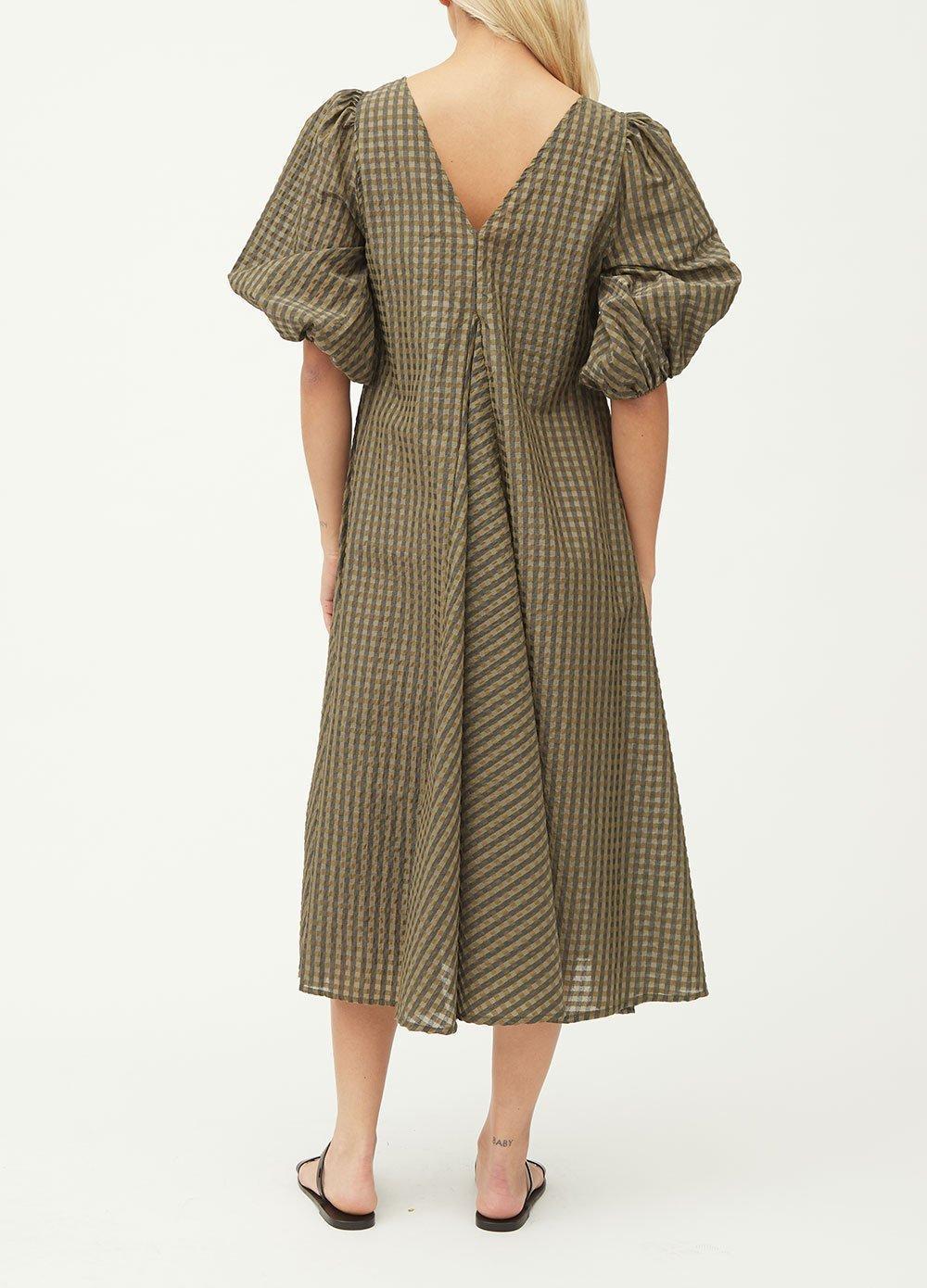 Ganni Seersucker Check Dress size 40 - Image 5