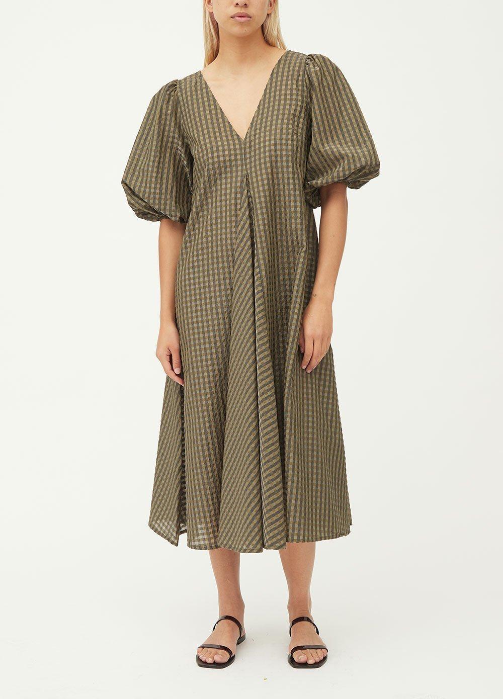 Ganni Seersucker Check Dress size 40 - Image 2