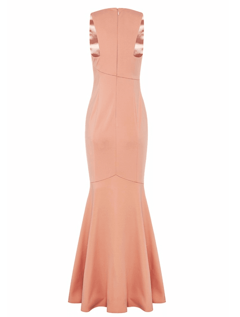 Sheike soft peach pink Maxi Dress Size 10 - Image 4