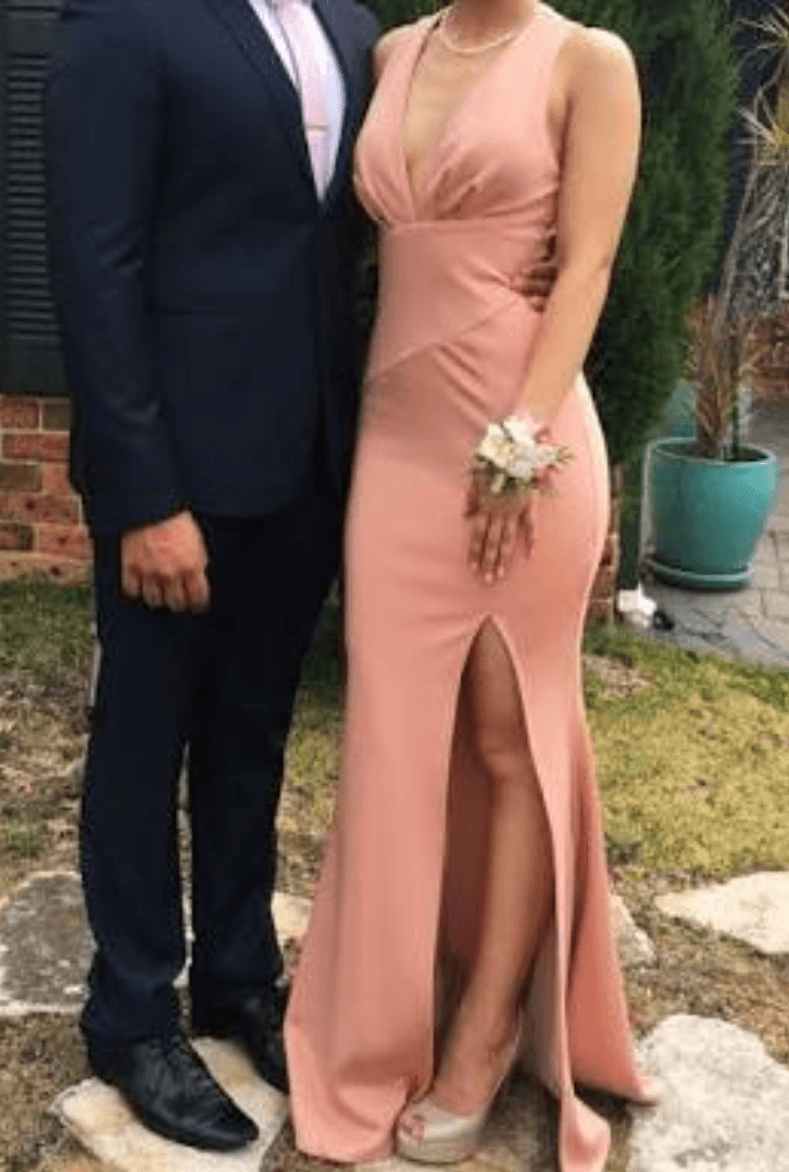 Sheike soft peach pink Maxi Dress Size 10 - Image 2