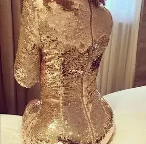 MISHA Kimberlia Dress Gold Size 12 for rent on The Volte - main image