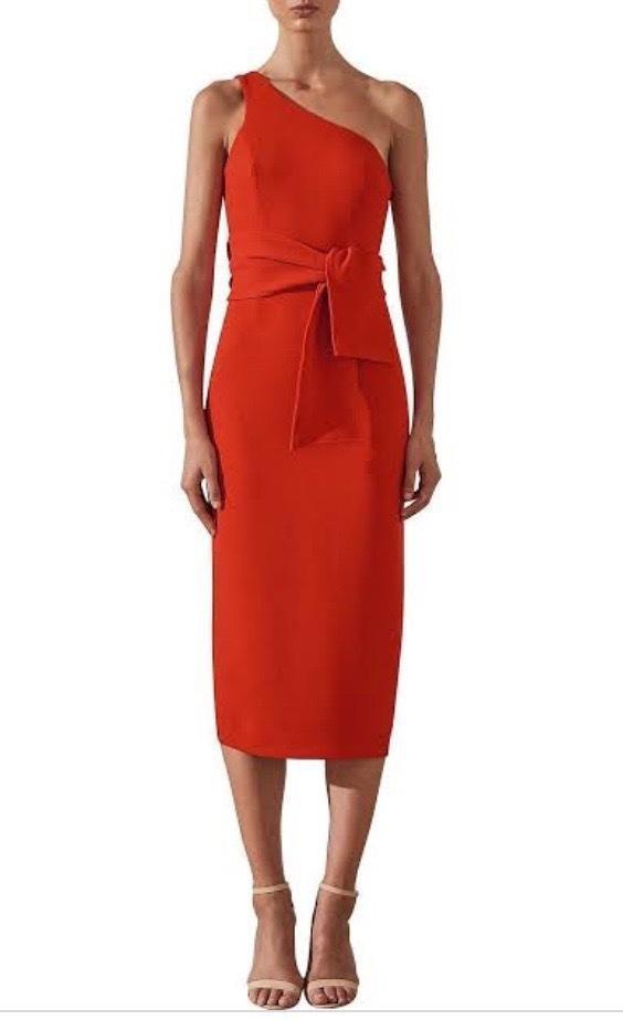 Shona Joy Red Knot Dress Size 14 - Image 1
