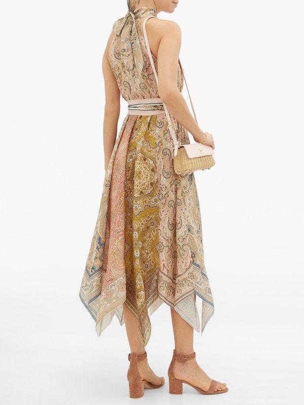 Zimmermann Freja Hanky Hem Long Dress Spliced Size 10 for rent on The Volte - main image