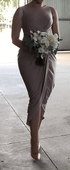 White Runaway Blush Cocktail/Bridesmaid dress - Image 2