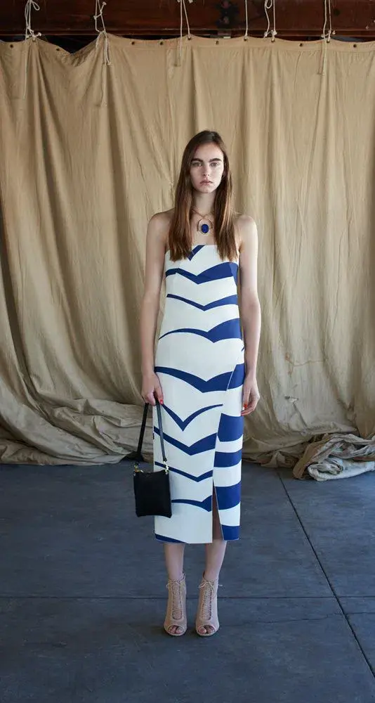 Scanlan Theodore Printed Strapless Dress Size 8 - Image 1