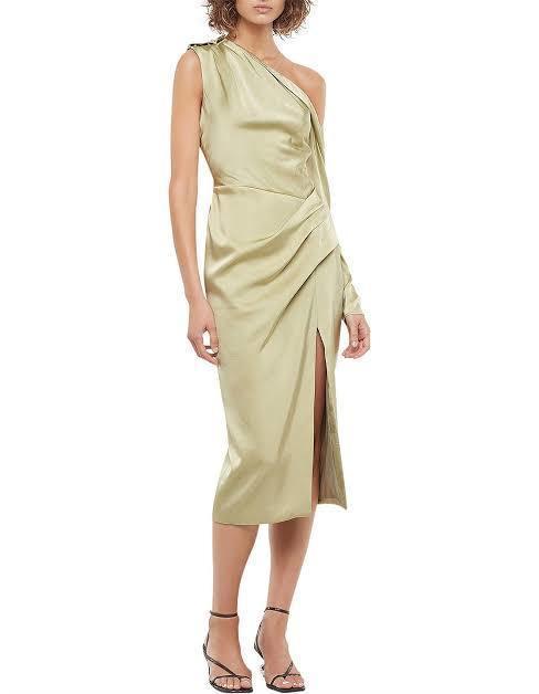 Manning Cartell Style Code Asymmetric Dress Green Size 8 - Image 3