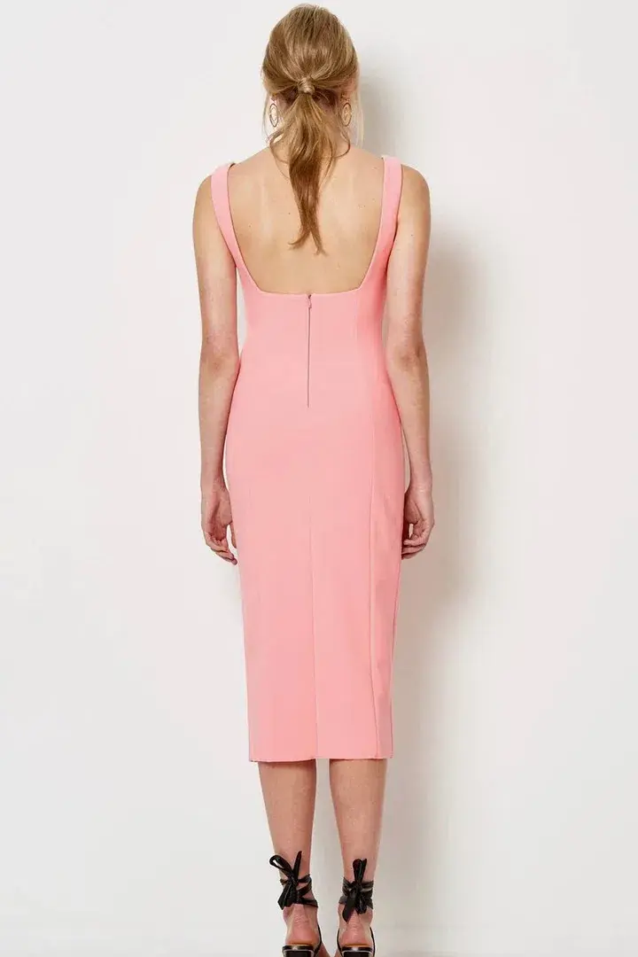 Bec & Bridge Hibiscus Islands Midi Dress Pink Size 6 - Image 2