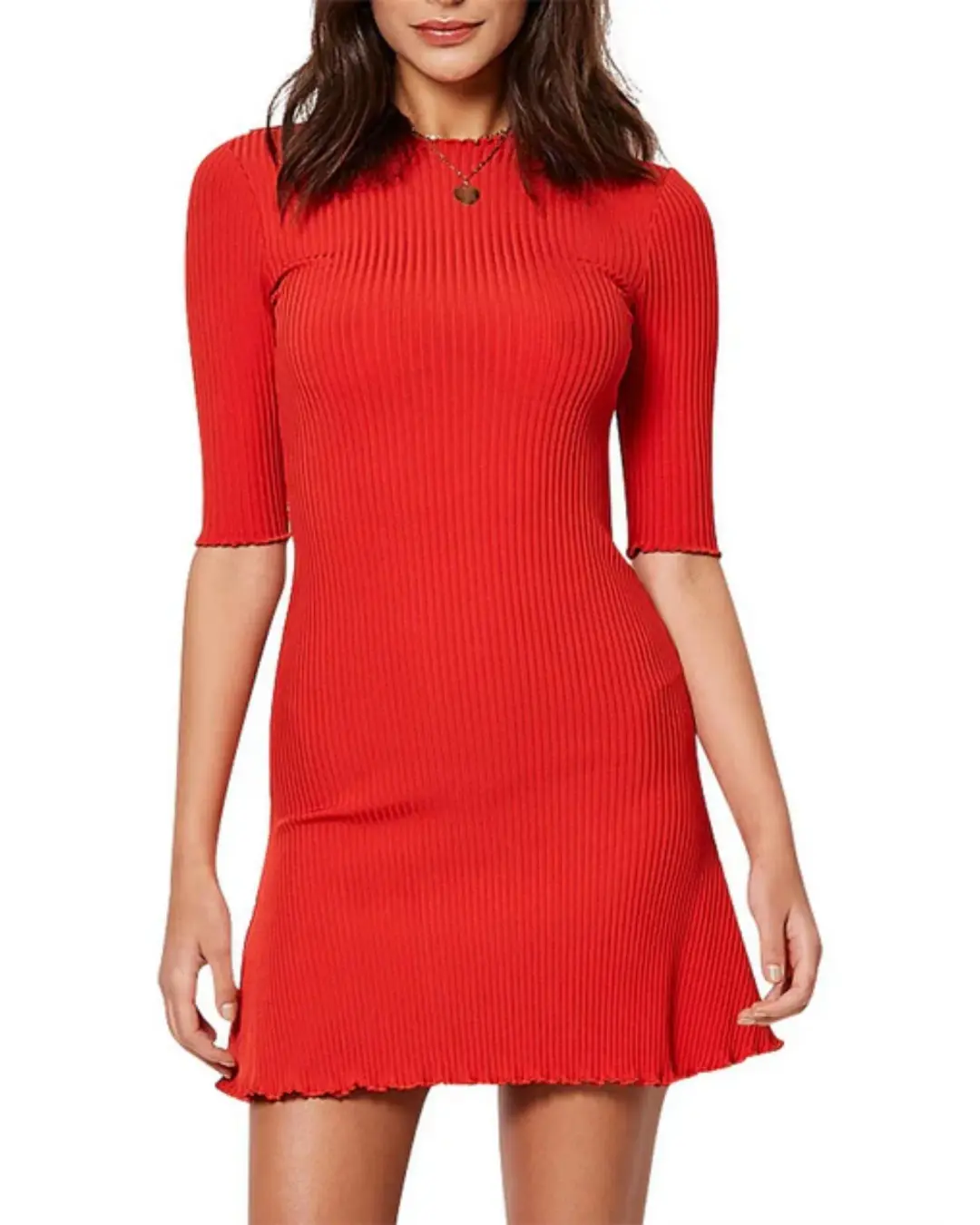 Bec & Bridge Babes Club Knit Mini Dress Red Size AU 8 for rent on The Volte - main image