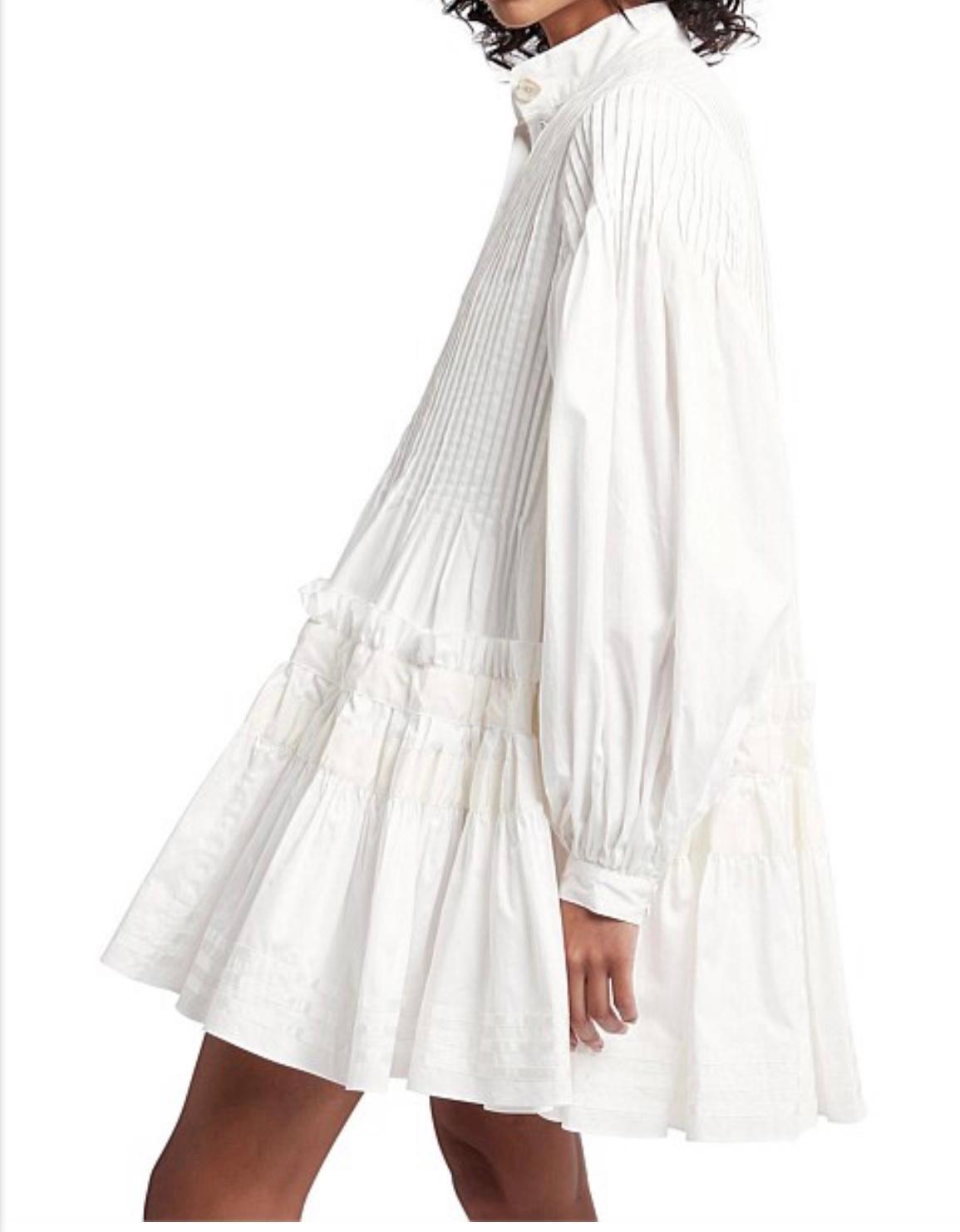 Aje Run Free Smock Dress White Size 8 - Image 3