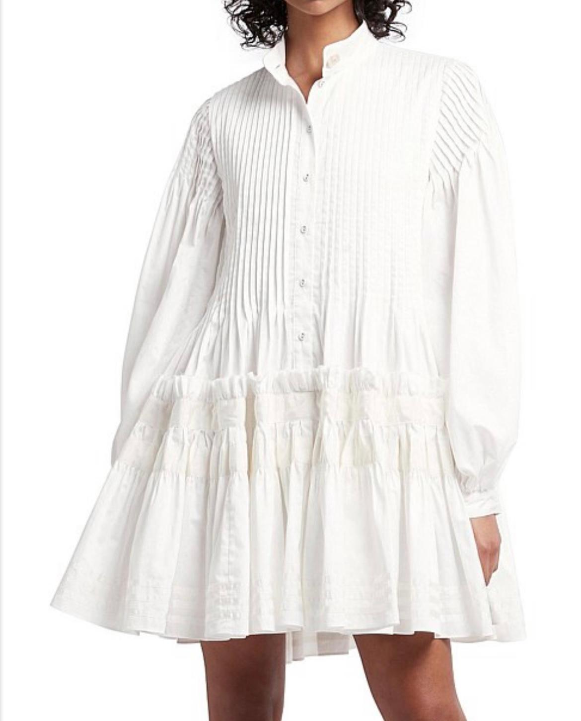 Aje Run Free Smock Dress White Size 8 - Image 2